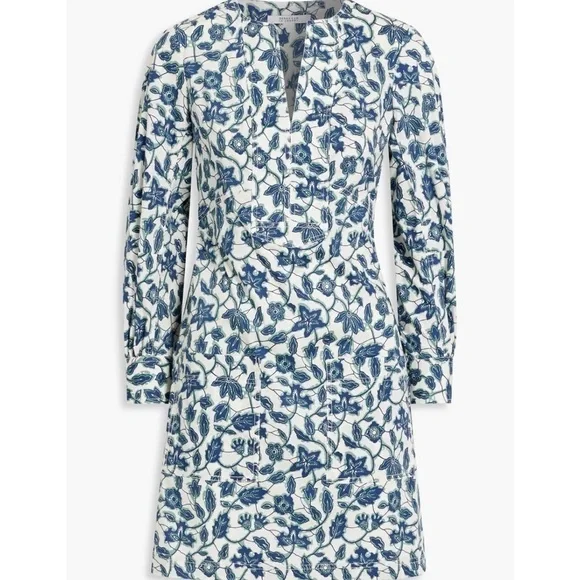 DEREK LAM 10 CROSBY Cotton Blend Preppy Floral Kasha Shift Dress 8 NWT Summer